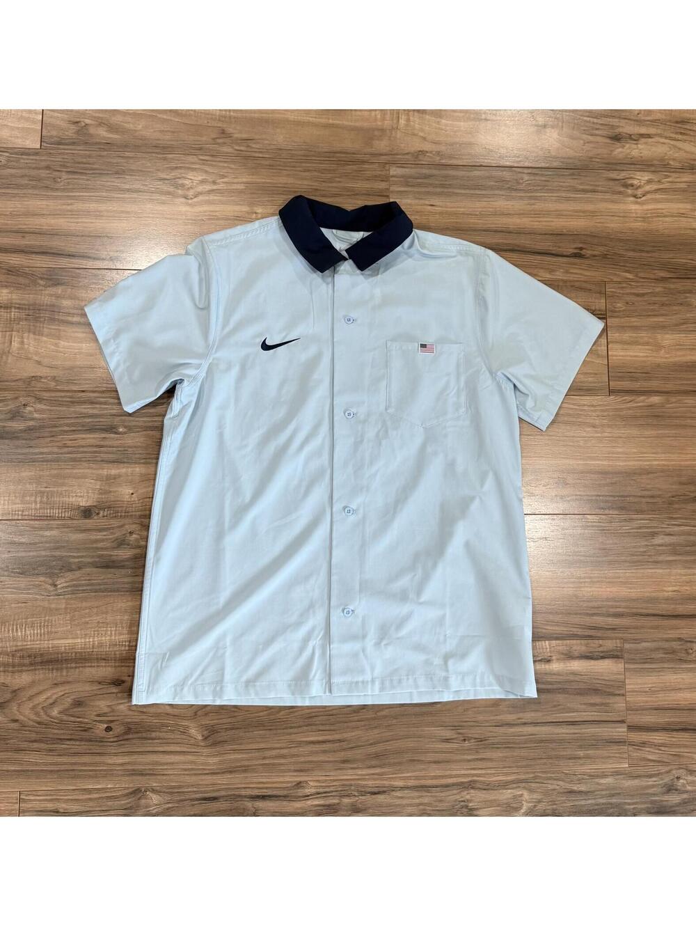 Nike SB 2024 Olympic Team USA Men's Full-Button Skateboarding Shirt